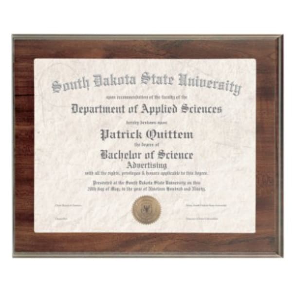 12″ x 10″ Cherry Finish Slide-In Frame Plaque with 10″ x 8″ Window
