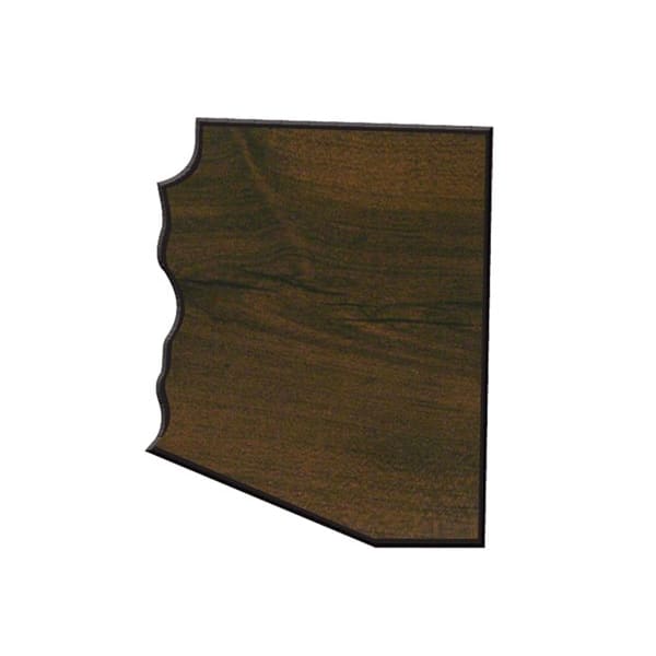 7″ x 8 1/8″ Walnut Finish Black Edge Arizona State Plaque