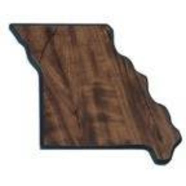 7″ x 8″ Walnut Finish Black Edge Missouri State Plaque