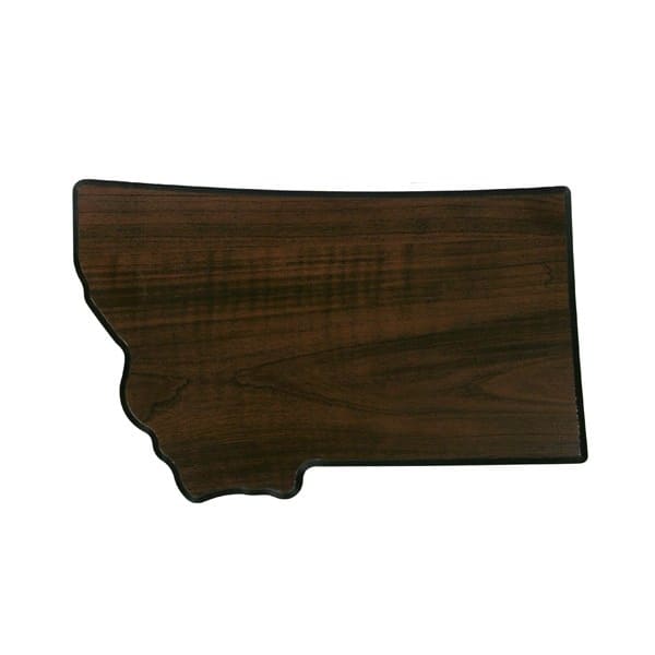 6 1/4″ x 10″ Walnut Finish Black Edge Montana State Plaque