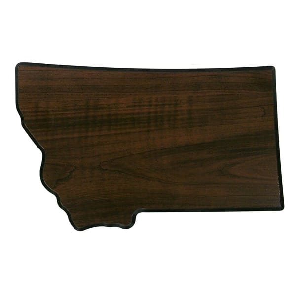 8 1/4″ x 12″ Walnut Finish Black Edge Montana State Plaque
