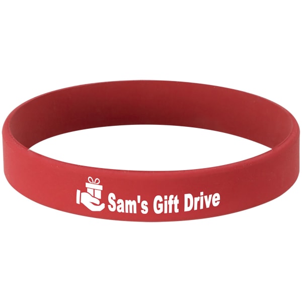 4 1/8″ Red/White Laserable Bracelet