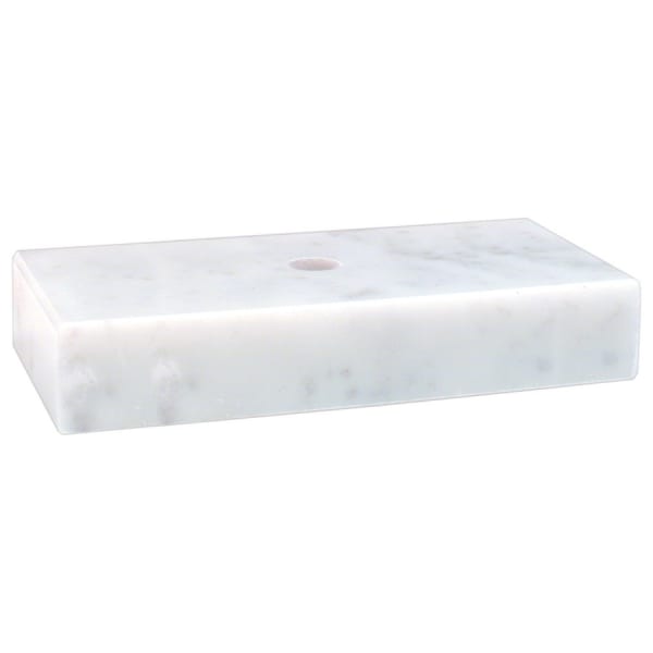 2″ x 4″ White Centerhole Countersunk Trophy Marble