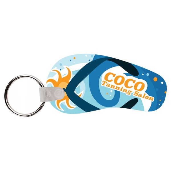 1.5″ x 2.75″ Semi-Gloss Unisub Aluminum Sublimatable 2-Sided Flip Flop Keychain