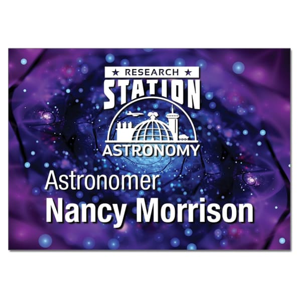 3.5″ x 2.5″ Gloss White Unisub Aluminum Name Badge with Square Corners