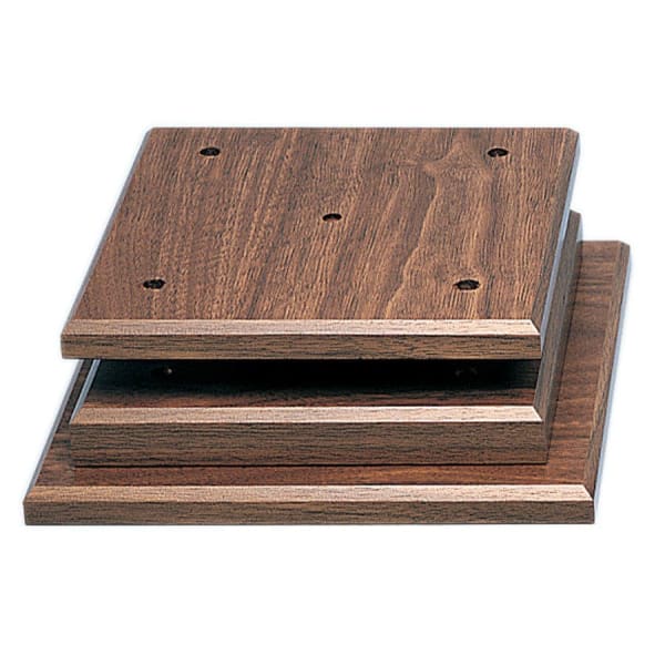 9″ x 9″ x 1 3/4″ Value Cherry Finish Economy 4-Post Base Only