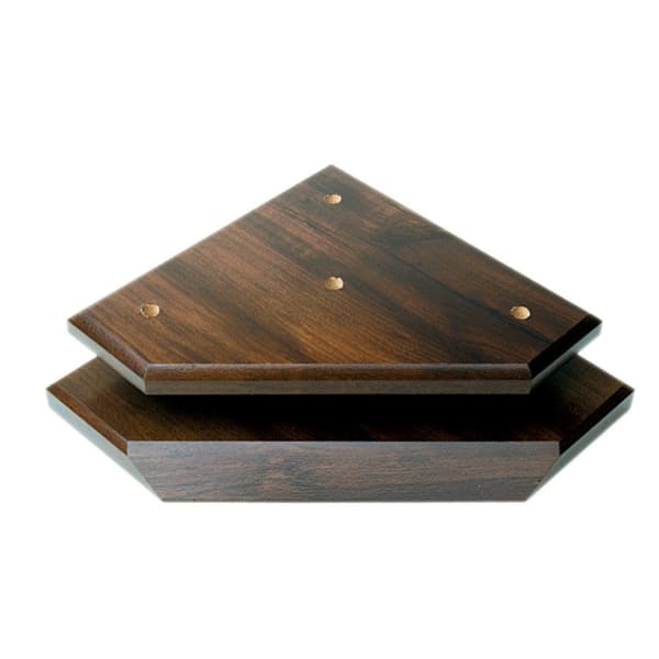 Base Only 8 1/4″ x 8 1/4″ x 3/4″ Value Cherry Finish Slant Front 3-Post Base