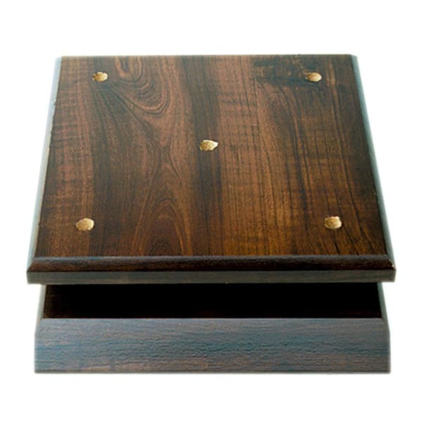 7 1/4″ x 8 1/4″ x 3/4″ Value Cherry Finish Slant Front 4-Post Base Only