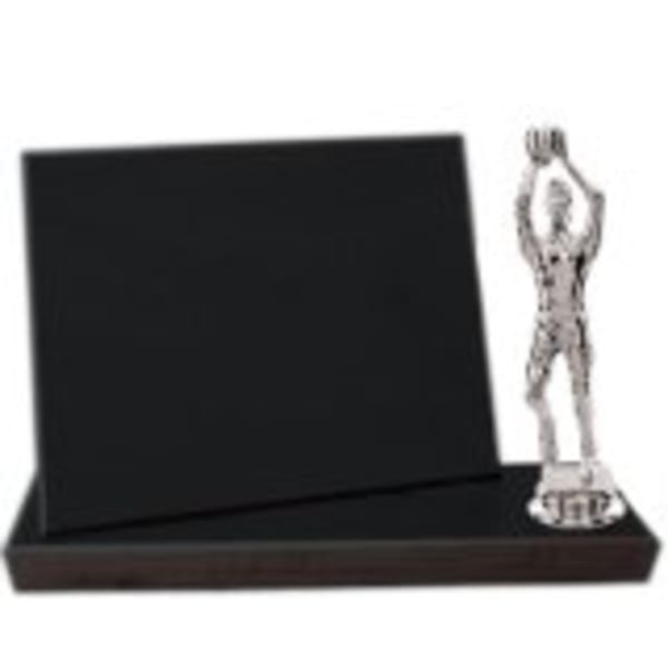 8″ x 6″ Value Black Finish Standup Plaque