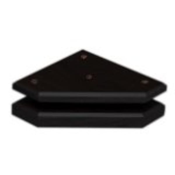 7 1/4″ x 7 1/4″ x 1″ Value Matte Black Finish Economy 3-Post Set