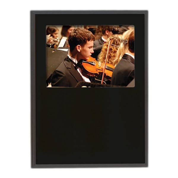 9″ x 12″ Value Matte Black Finish Slide-In Frame Plaque with 7″ x 5″ Window