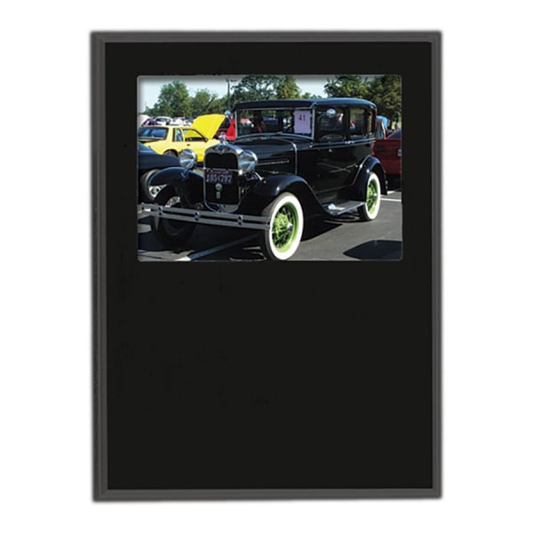 8″ x 10″ Value Matte Black Finish Slide-In Frame Plaque with 6″ x 4″ Window