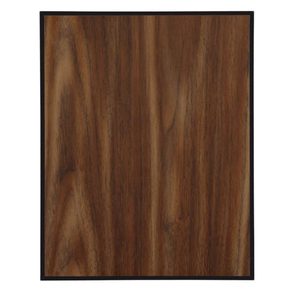 4 1/4″ x 6″ Value Walnut Finish Plaque with 45 Degree Bevel Black Edge
