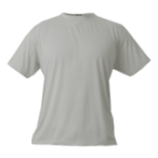 2XL Athletic Grey Solar Performance Micro-Fiber Short Sleeve T-Shirt