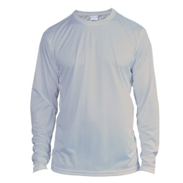 3XL Athletic Grey Solar Performance Long Sleeve Shirt
