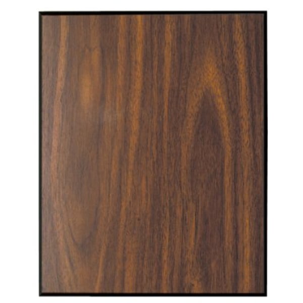 12″ x 15″ Walnut Finish Plaque with 45 Degree Bevel Black Edge