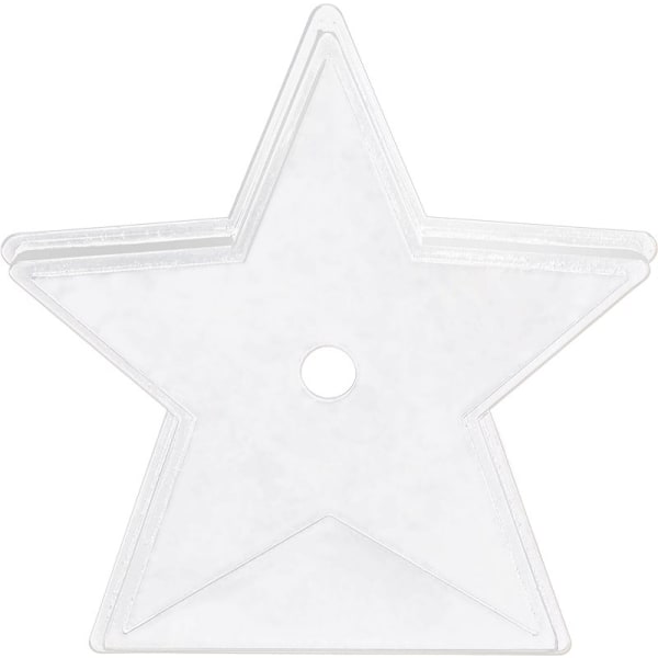 4 3/4″ x 4 3/4″ White Star Centerhole Countersunk Weighted Plastic Base