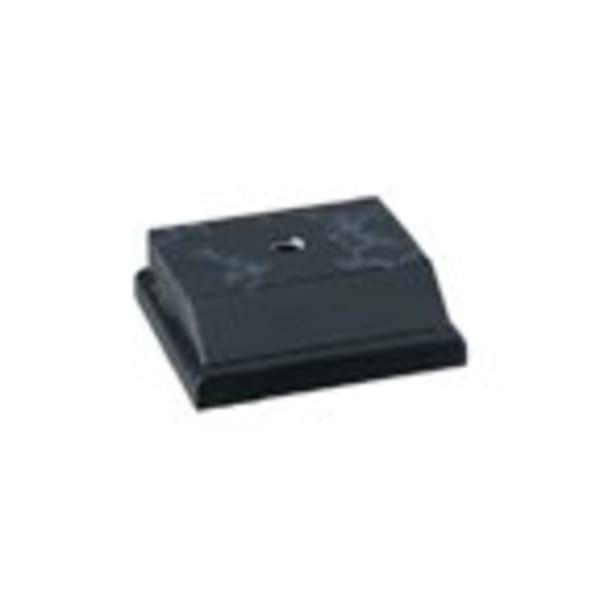 3 1/8″ x 3 5/8″ Blk Marble Centerhole Countersunk Whtd Plastic Base w/ Step Edge