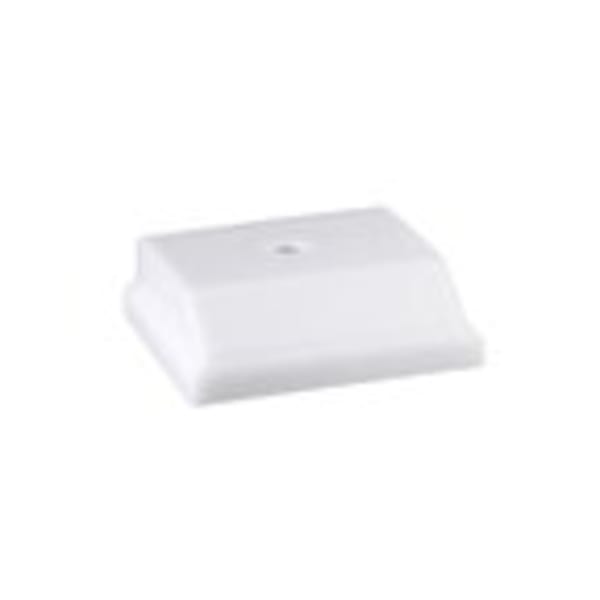 3 1/8″ x 3 5/8″ White Centerhole Countersunk Weighted Plastic Base w/ Step Edge