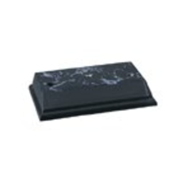 3 5/8″ x 6 3/8″ Black Marble 3-Hole Countersunk Weighted Plastic Base