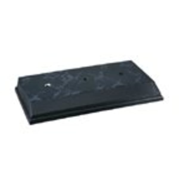 4 3/4″ x 9 1/4″ Black Marble 3-Hole Countersunk Weighted Plastic Base