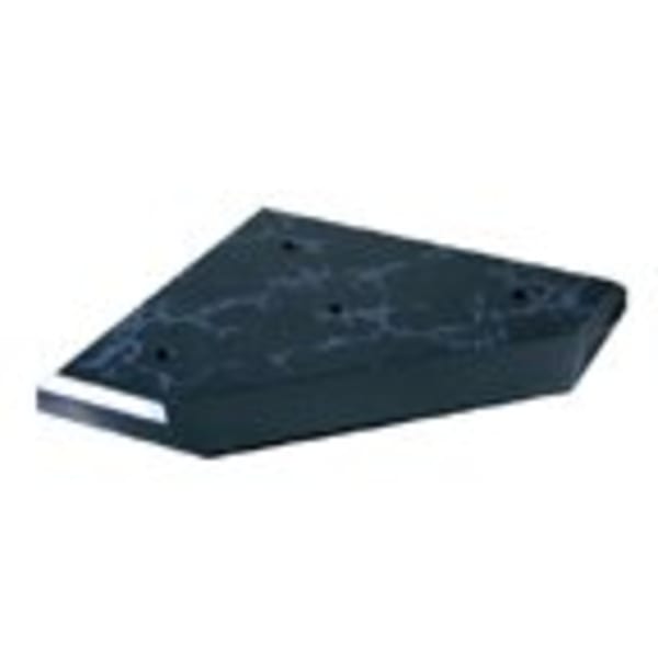 8 1/4″ x 8 1/4″ Black Marble 4-Hole Countersunk 3-Post Weighted Plastic Base