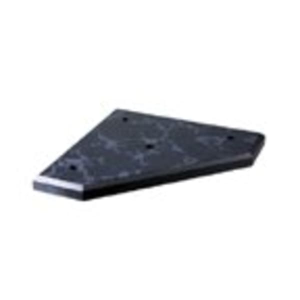 7 1/4″ x 7 1/4″ Black Marble 4-Hole 1-Countersunk 3-Post Weighted Plastic Lid