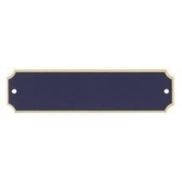 3 1/4″ x 1″  x .020″ Laserable Black Brass Perpetual Plate with Gold Border