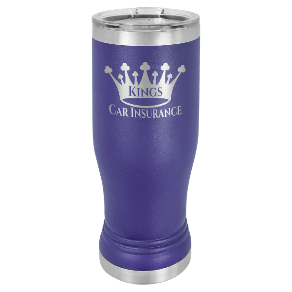 Polar Camel 14 oz. Purple Pilsner Tumbler with Standard Lid
