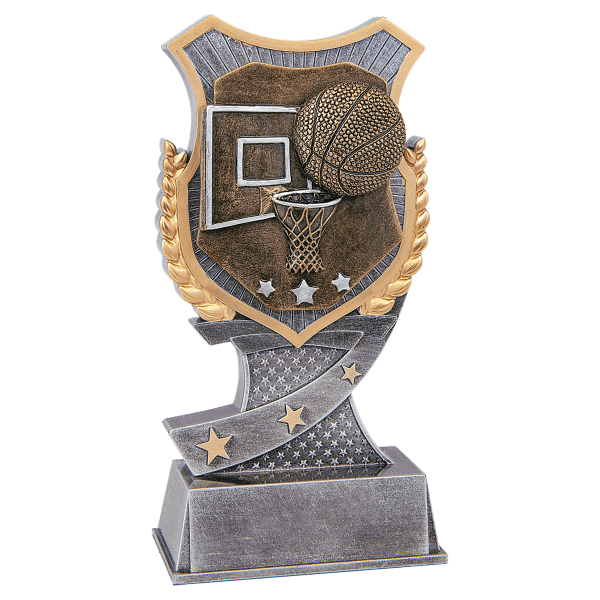 6″ Basketball Shield Award