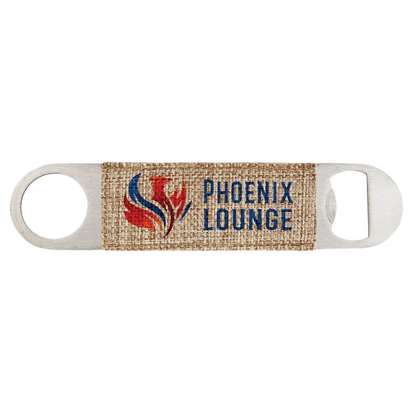 1 1/2″ x 7″ Sublimatable Burlap Bottle Opener