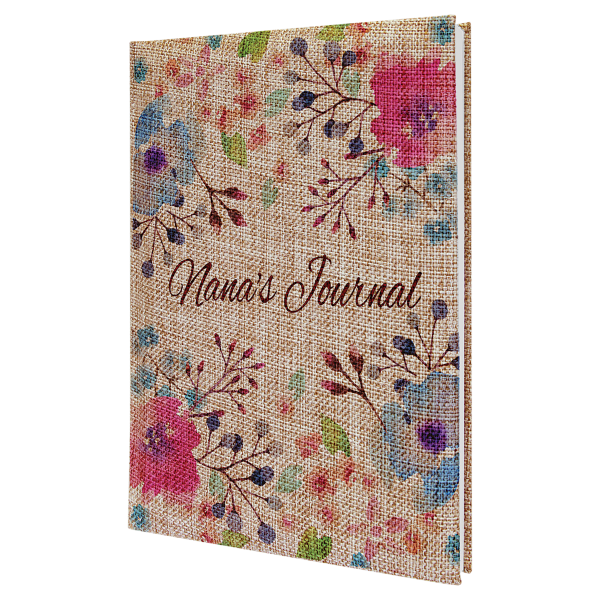 7″ x 9 3/4″ Burlap Journal with Lined Notepad