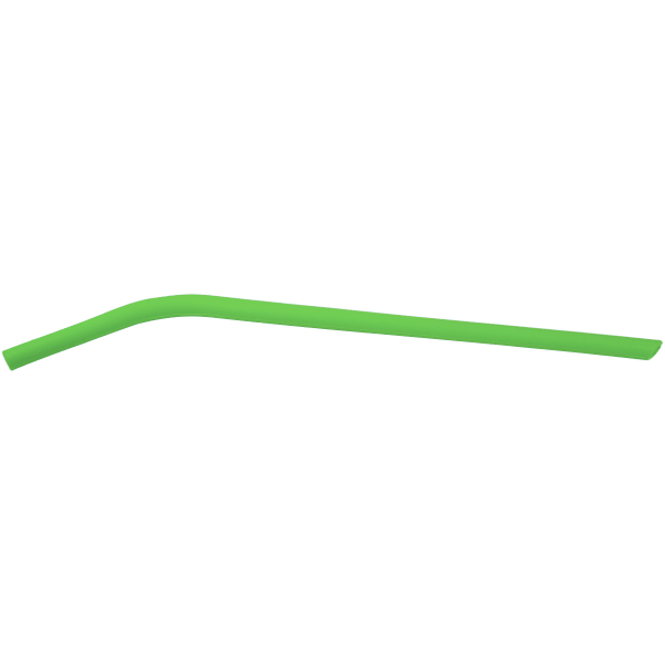 10″ Green Small Silicone Straw