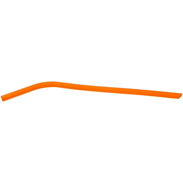 10″ Orange Small Silicone Straw