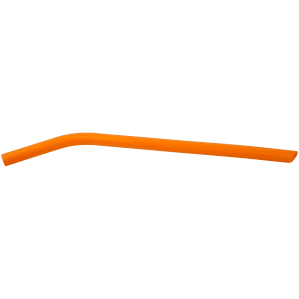 10″ Orange Large Silicone Straw