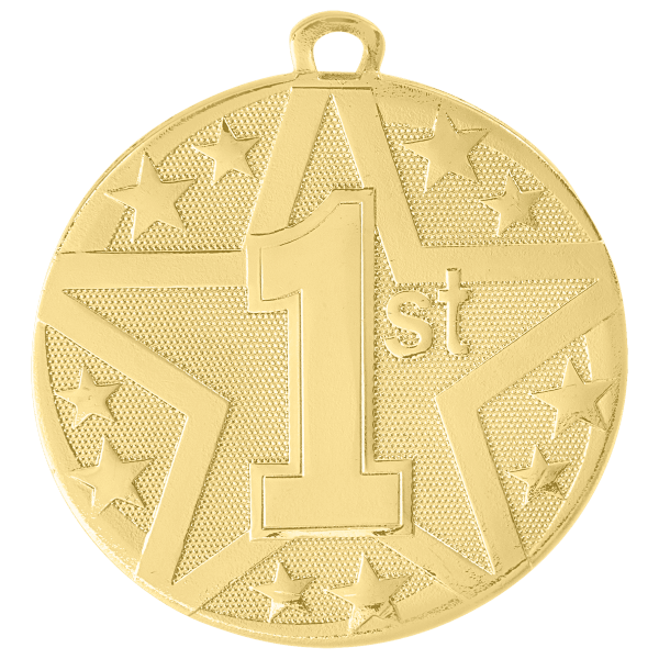 2″ Gold Superstar 1st Place Medal