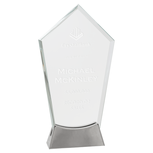 9 1/4″ Peak Platinum Glass with Full Metal Base