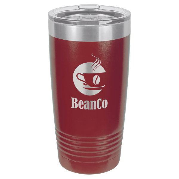 Polar Camel 20 oz. Maroon Ringneck Tumbler with Standard Lid