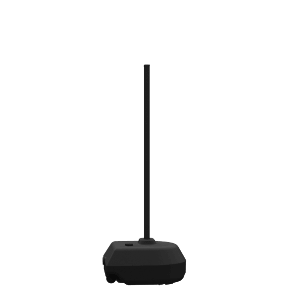 Plasticade Black 24″ x 25 1/2″ Rock-It Base with 60″ Black Post