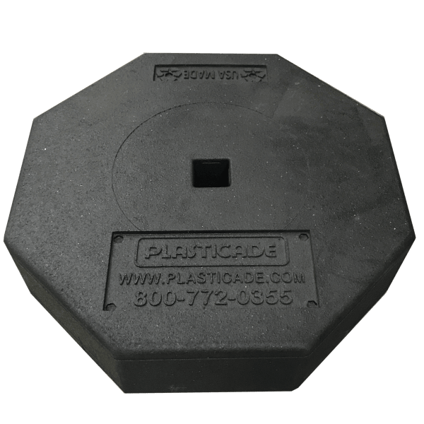 18 1/2″ x 18 1/2″ 60 lb. Rubber Base, No Wheels
