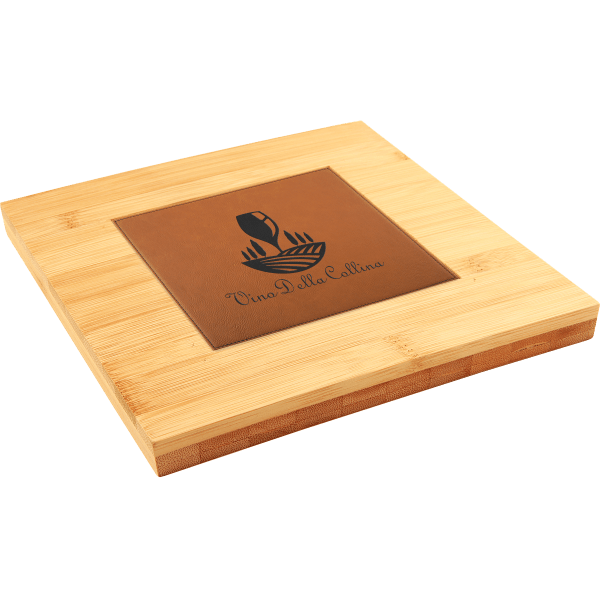 7 1/4″ x 7 1/4″ Bamboo Trivet with Recessed Area for 4 1/4″ Tiles