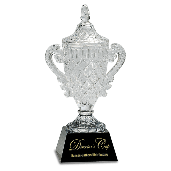 12 3/4″ Crystal Cup on Black Pedestal Base