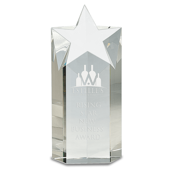 9″ Clear Crystal Star Column