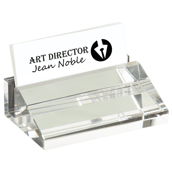 4″ x 2 1/2″ Crystal Business Card Holder