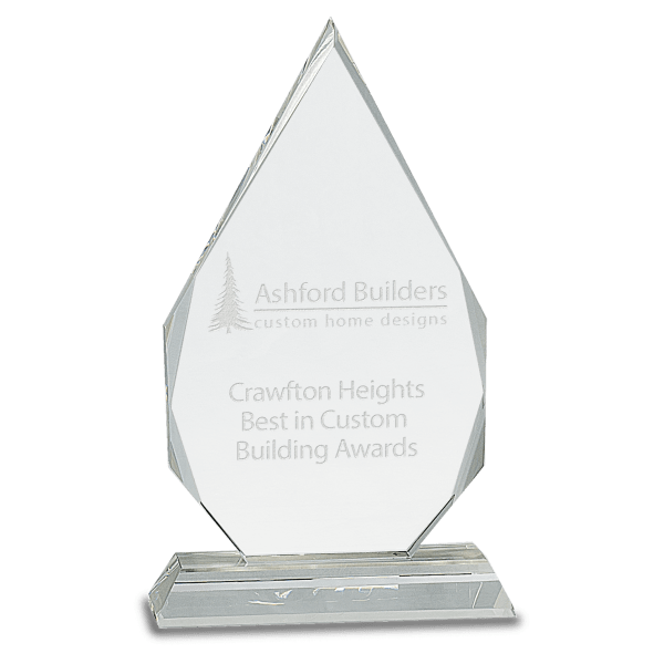 9″ Crystal Diamond on Clear Pedestal Base