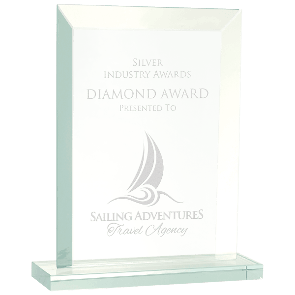 7 3/4″ Rectangle Jade Glass Award
