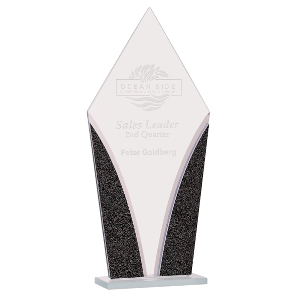 9 1/4″ Diamond Designer Glass Award
