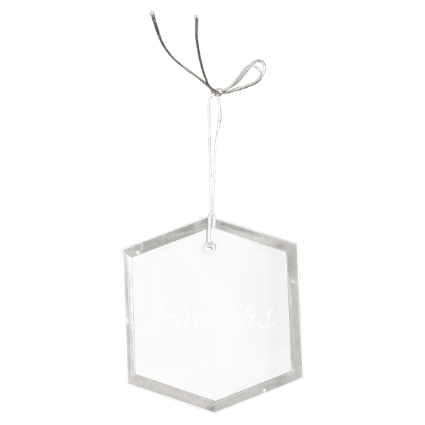 3″ Crystal Hexagon Ornament