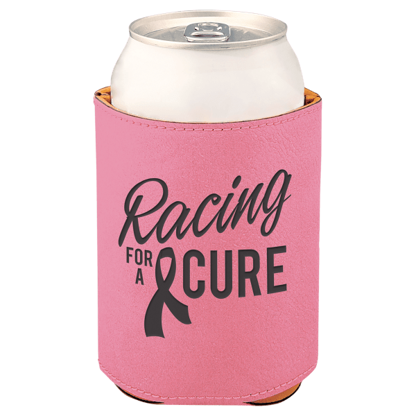 3 3/4″ Pink Laserable Leatherette Beverage Holder