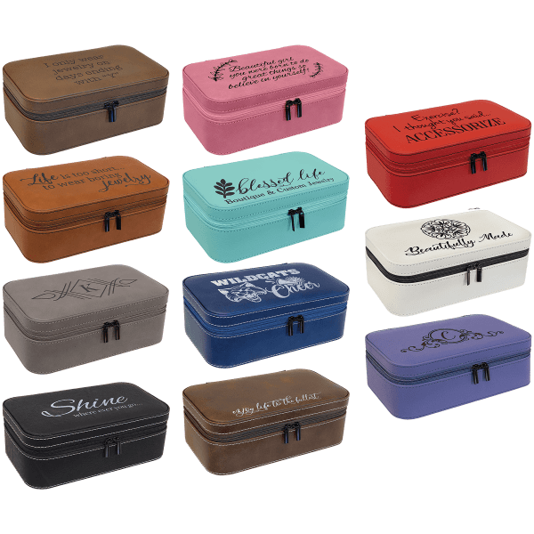 7 1/2″ X 4 1/2″ Laserable Leatherette Jewelry Box Sample Set